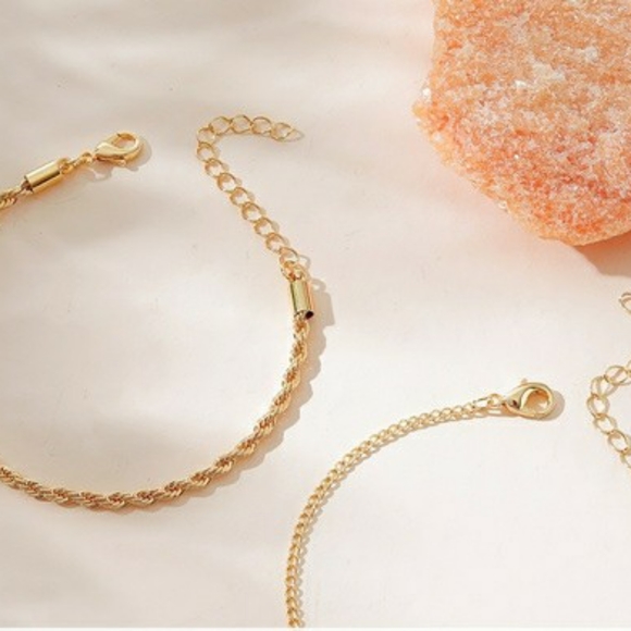 2 Pcs Simple Chain Bracelets - Picture 5 of 5